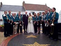 An ensemble from Fishburn Band who played for Sarah and John's Wedding